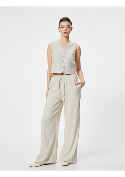 Palazzo Pantolon Beli Lastikli Rahat Kesim fiyatları