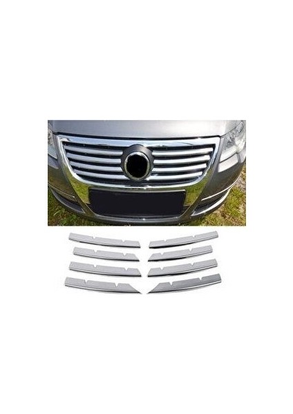 Alminox Oto Vw Passat B6 3c Krom Ön Panjur 8 Prc 2005-2012 Paslanmaz Çelik