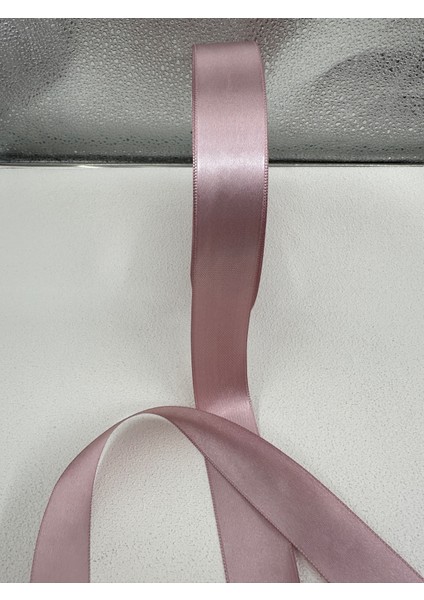 3 cm Saten Kurdela-Pembe-5 Metre