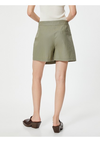Mini Şort Etek Keten Karışımlı fırsatları