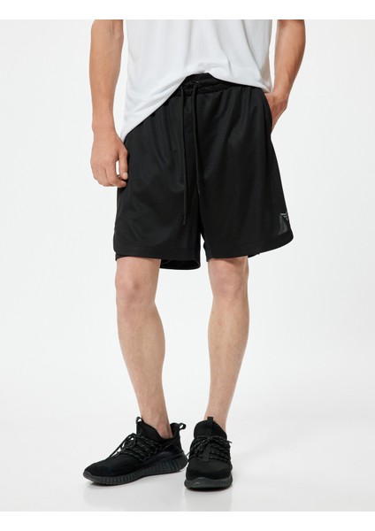 Spor Şort Taytlı Geometrik Baskılı Beli Bağcıklı Cep Detaylı modelleri