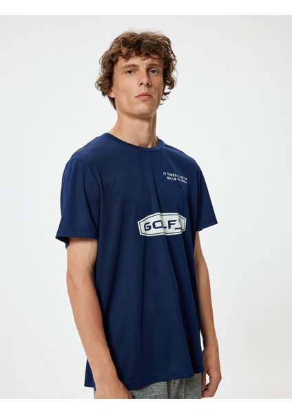 Spor T-Shirt Slogan Baskılı Kısa Kollu Bisiklet Yaka fiyatları