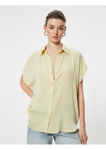 Kısa Kollu Gömlek Relax Fit Klasik Yaka Düğmeli fiyatları