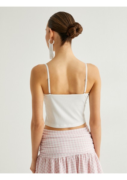 Ince Askılı Basic Atlet Ribanalı Fiyonk Detaylı Viskoz Kumaş fırsatları