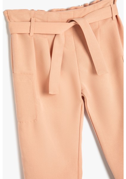 Kargo Jogger Pantolon Kuşak Detaylı Cepli