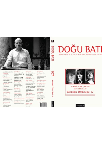 Doğu Batı Modern Türk Şiiri 107. Sayı - 2023 - 2024 fiyatları