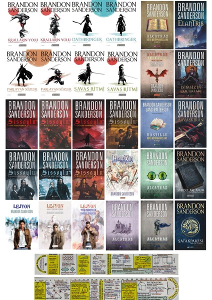 Brandon Sanderson 30 Kitap Set - Matematik Öğreten Cetvel