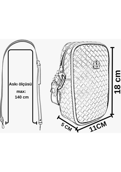 67-7151 Aries Kadın Saks Çapraz Askılı Çanta