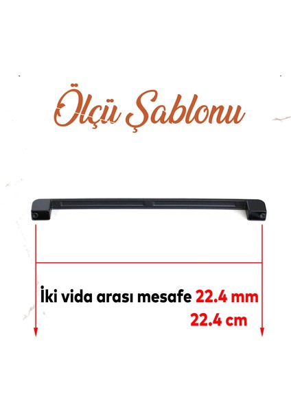 Metal Kulp 224 Mm-22.4 cm Mobilya Çekmece Dolabı Dolap Mutfak Kapak Kulpları Kulbu Kulpu Siyah fiyatları