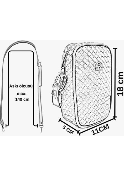 67-7151 Aries Kadın Siyah Çapraz Askılı Çanta