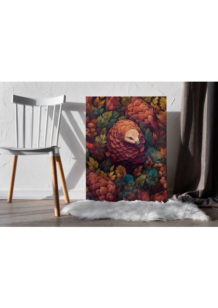 Pangolin Minimalist Modern Kanvas Tablo - Salon Oturma Odası Mutfak Ofis Için Duvar Dekoru