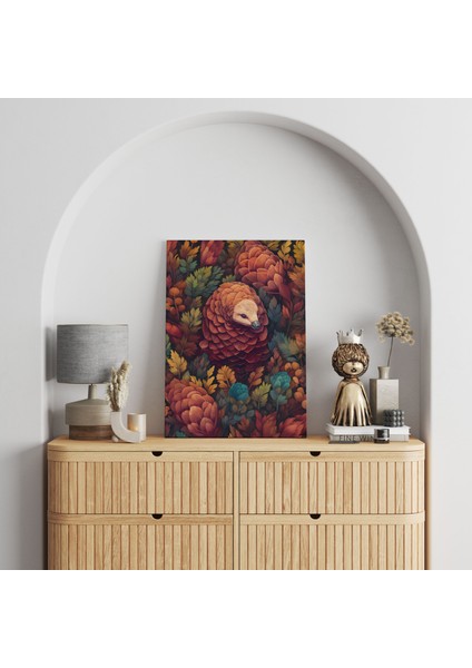 Pangolin Minimalist Modern Kanvas Tablo - Salon Oturma Odası Mutfak Ofis Için Duvar Dekoru