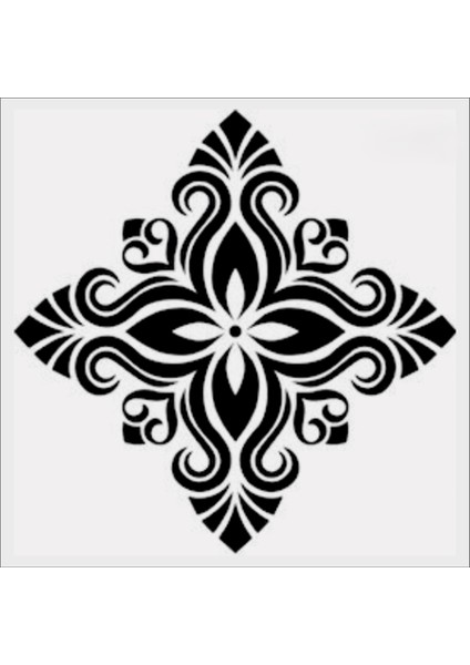 Stencil Sarayi Boyama Şablon Damask Çini Mandala - 8639