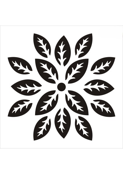 Stencil Sarayi Boyama Şablon Damask Çini Mandala - 8783