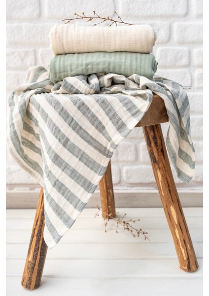 Müslin Örtü & Battaniye 3'lü Set %100 Pamuk Oeko-teks Sertifikalı 80x70 CM modelleri