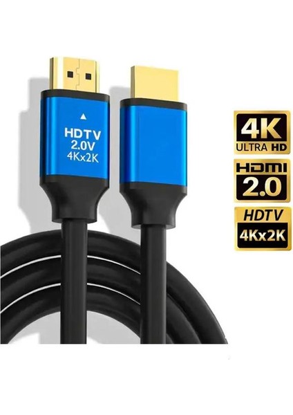 Alfalink AL-HD4K10 HDMI To HDMI 10M Metal V2.0 4K (4096*2160) Kablo