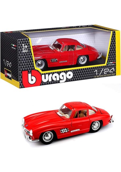 Mercedes 300 Sl 1954 Model Klasik Araba 1/24 Ölçek Kırmızı