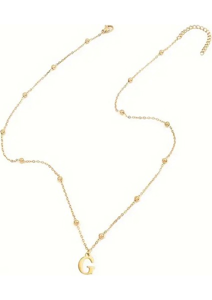 925K Gümüş Toplu Zincir G Harfli Kolye fiyatları