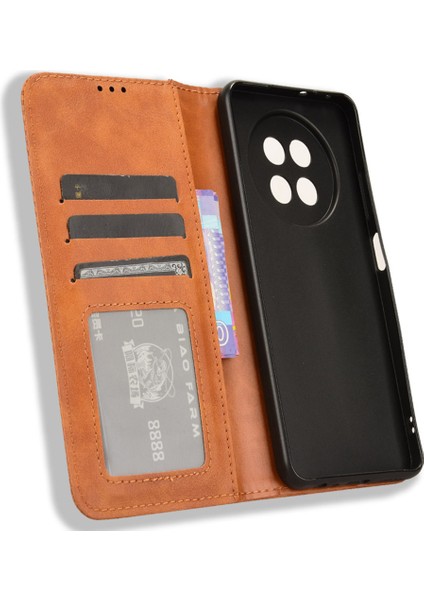 Realme 12/12X 5g Cüzdan Retro Deri Manyetik Kapanış Deri Kapak Çevirin (Yurt Dışından) indirimleri