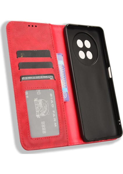 Realme 12/12X 5g Cüzdan Retro Deri Manyetik Kapanış Deri Kapak Çevirin (Yurt Dışından) indirimleri
