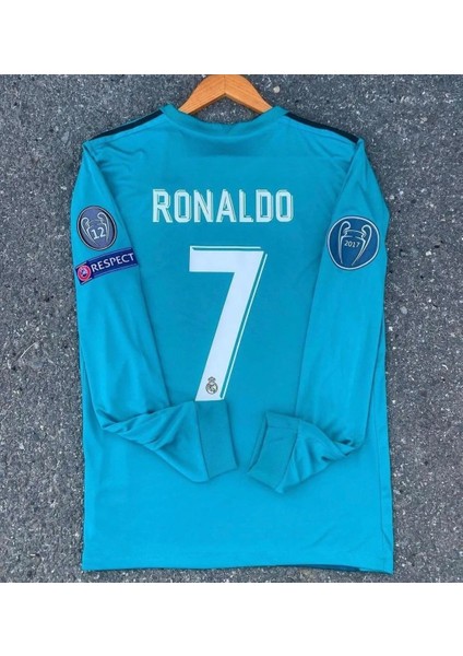 Ronaldo Uzun Kol Yetişkin Turkuaz Forması