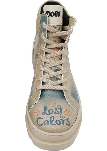 Kadın Vegan Deri Bej Bot - Lost in Colors Tasarım