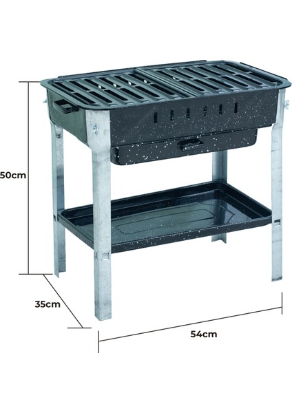 Portatif Sökülebılır Ergonomik Piknik Mangalı Büyük Boy