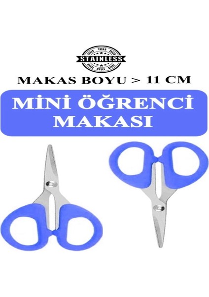 Ofis Kırtasiye Makası 11 cm Çok Amaçlı Makas Mini Makas Kağıt El Işi Makası XS003