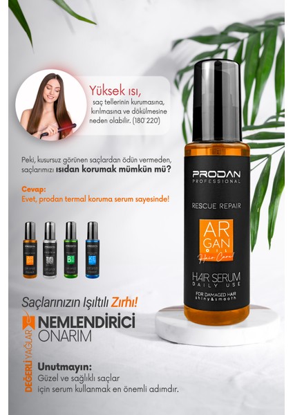 Nemlendirici Isı Koruyucu Argan Yağı Saç Serumu 100 ml