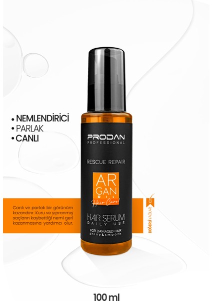 Nemlendirici Isı Koruyucu Argan Yağı Saç Serumu 100 ml