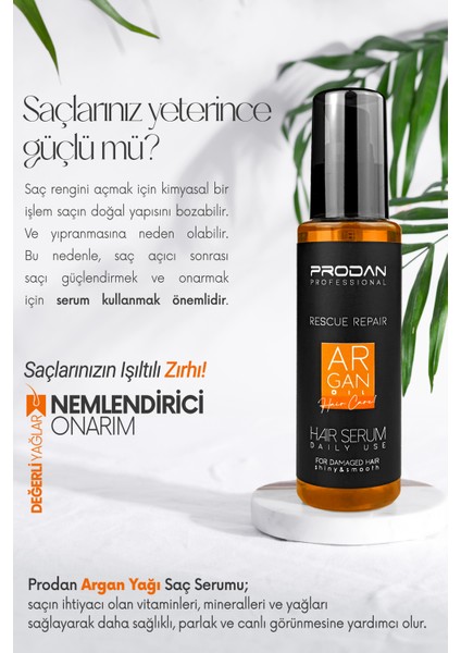 Nemlendirici Isı Koruyucu Argan Yağı Saç Serumu 100 ml