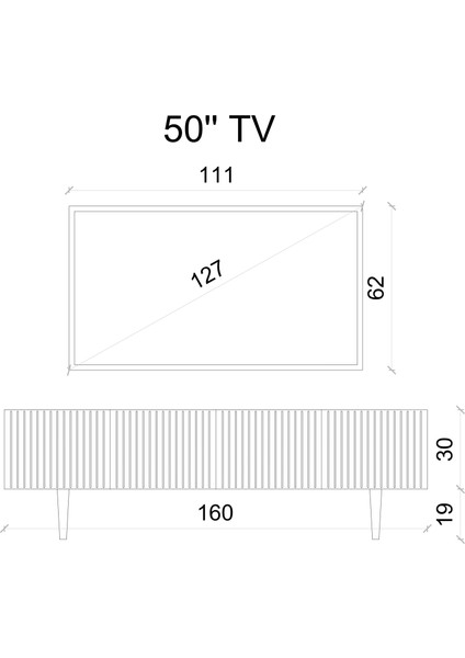 Capella Gri Mdf Country 4 Kapaklı Duvara Monte 160 cm Tv Ünitesi