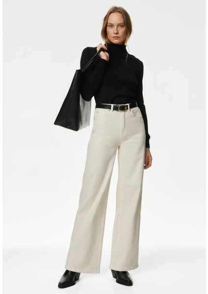 Wide Leg Jean Pantolon