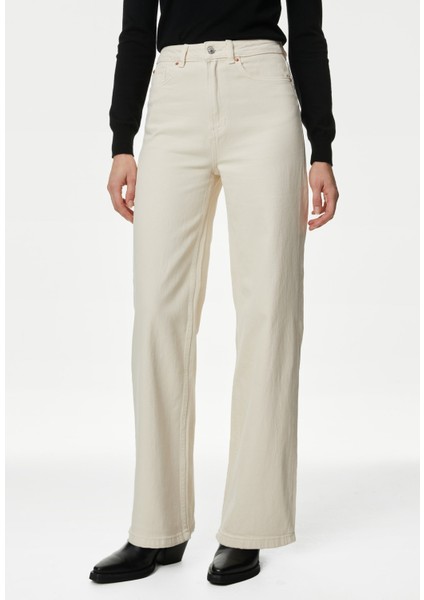 Wide Leg Jean Pantolon