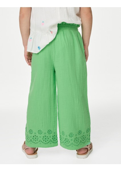 Saf Pamuklu Straight Fit Pantolon