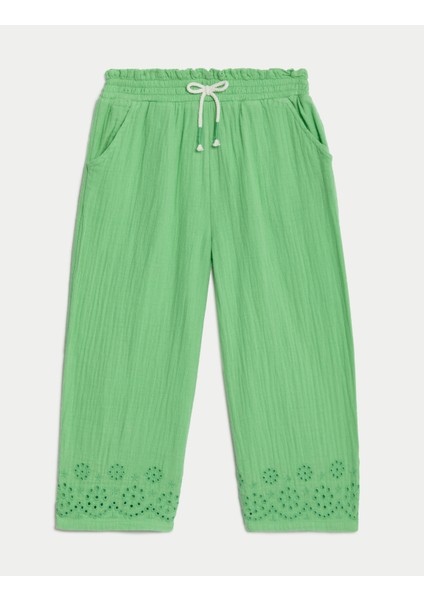 Saf Pamuklu Straight Fit Pantolon