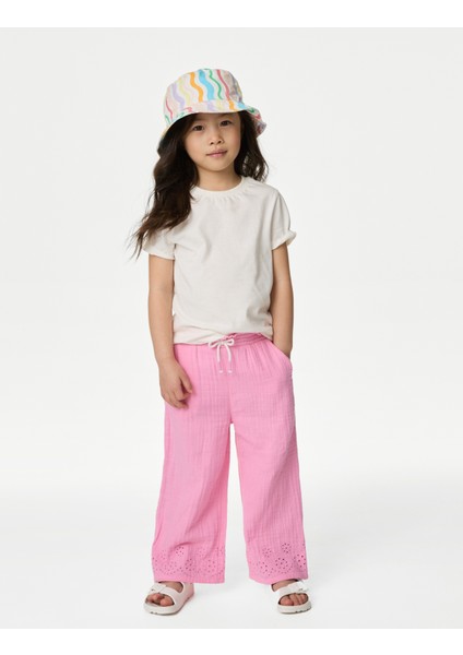 Saf Pamuklu Straight Fit Pantolon