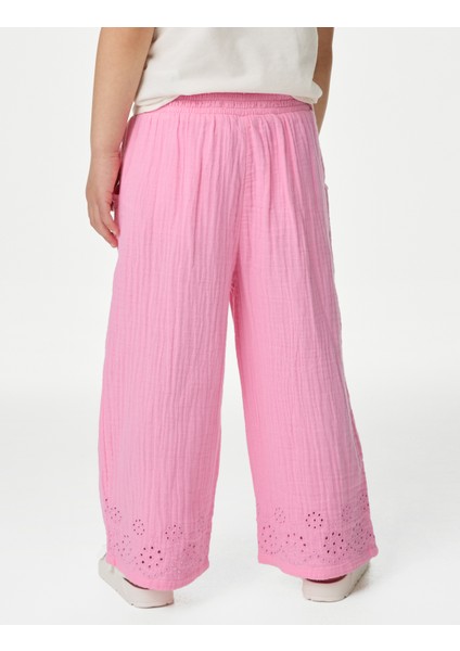 Saf Pamuklu Straight Fit Pantolon