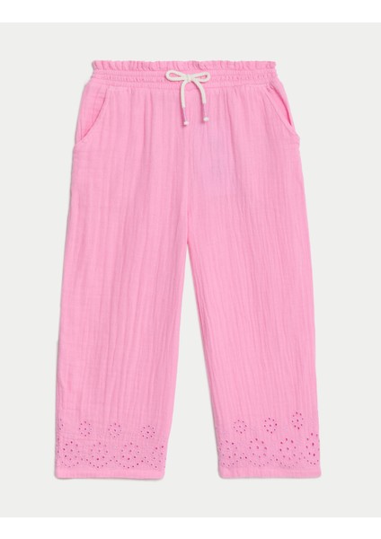 Saf Pamuklu Straight Fit Pantolon