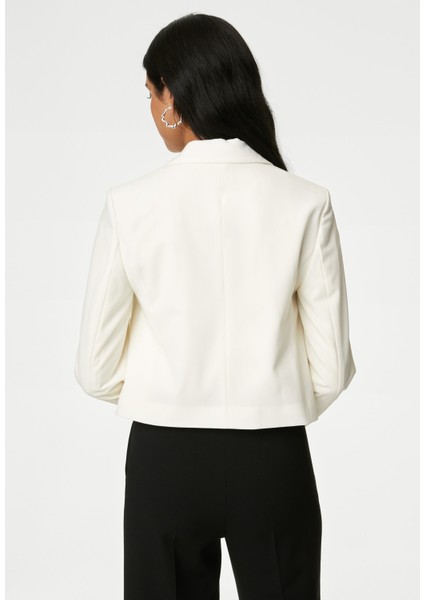 Marks & Spencer Tailored Fit Crop Yün Blazer Ceket