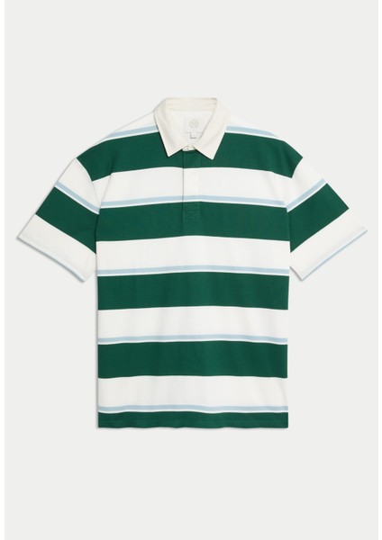 Marks & Spencer Saf Pamuklu Kısa Kollu Polo Yaka T-Shirt