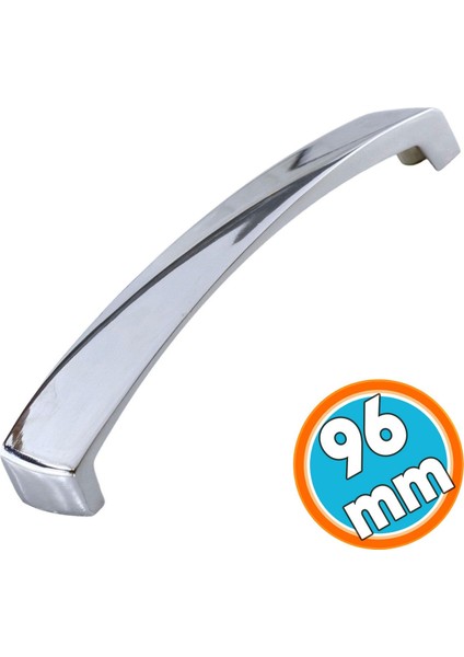 Mobilya Mutfak Dolabı Çekmece Dolap Kapak Kulpu Kulbu Krom 96 mm Metal Kulp