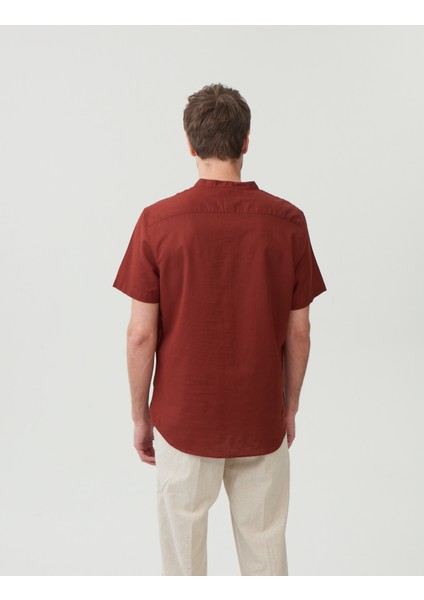 Regular Fit Kısa Kollu Keten Gömlek indirimleri