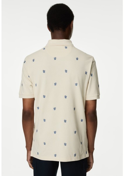 Saf Pamuklu Kısa Kollu Polo Yaka T-Shirt fırsatları