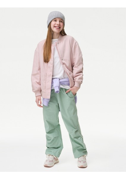 Regular Fit Saten Bomber Ceket