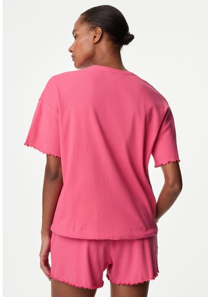 Regular Fit Kısa Kollu Pijama Üstü modelleri