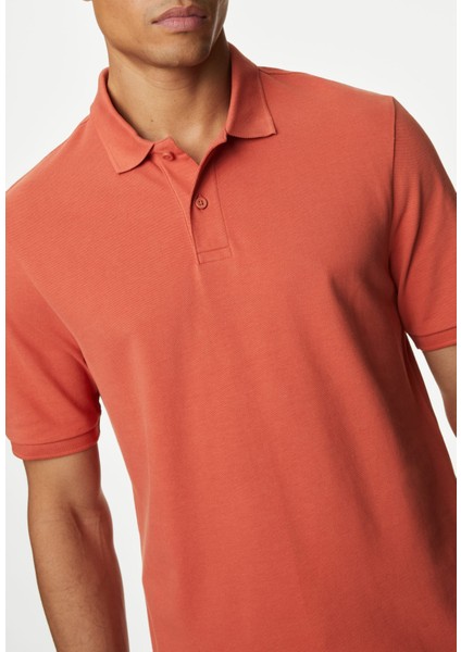 Marks & Spencer Saf Pamuklu Polo Yaka T-Shirt