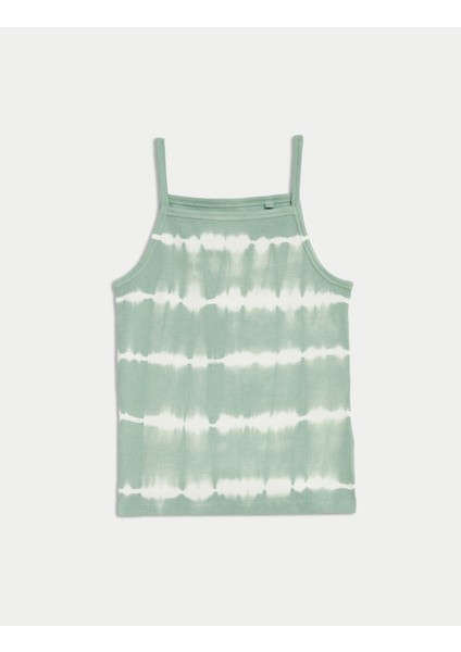 Batik Desenli Askılı T-Shirt