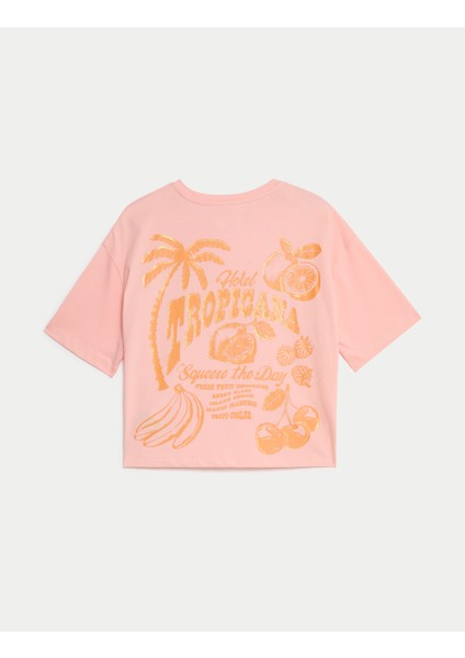 Saf Pamuklu Kısa Kollu T-Shirt