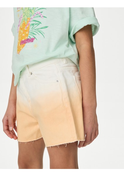 Saf Pamuklu Denim Şort (6-16 Yaş) fiyatları